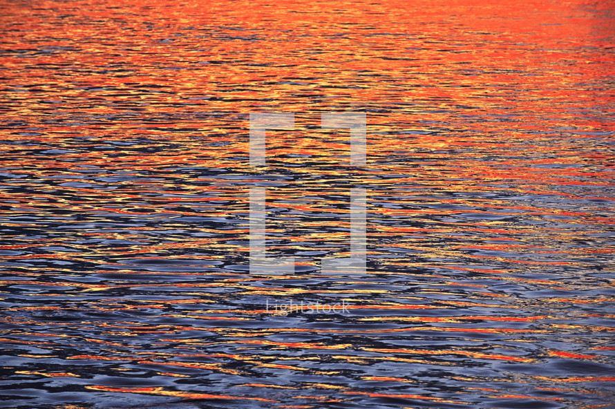 Colorful abstract sunrise reflections