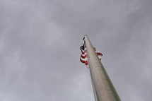 American flag on flagpole 
