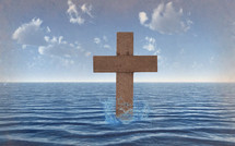 cross in water 