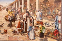 Ancient market scene Jerusalem 