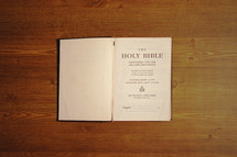 title page of an open Bible 