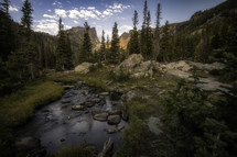 The trail up to Dream Lake in Rocky Mountain National Park - views of the Continental Divide