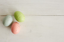 speckled pastel Easter eggs