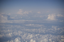 clouds from an airplane window