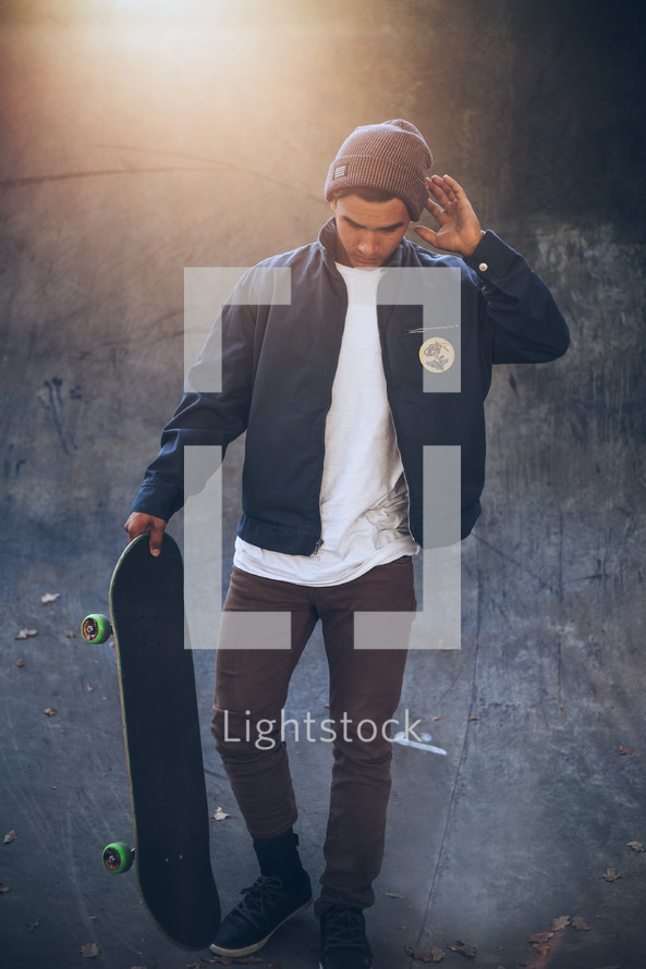 a man with a skateboard 