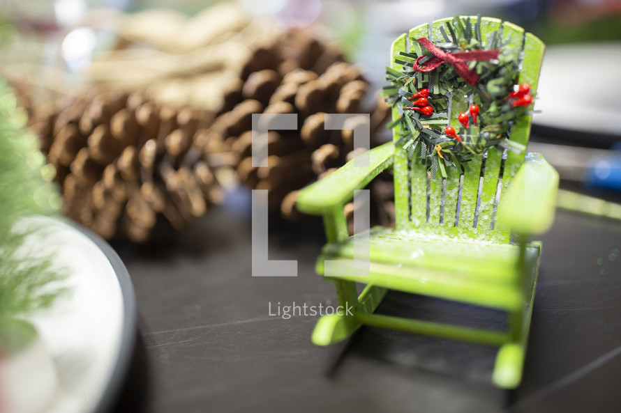 little green Christmas chair