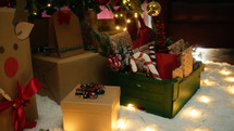 Christmas composition with gifts and presents