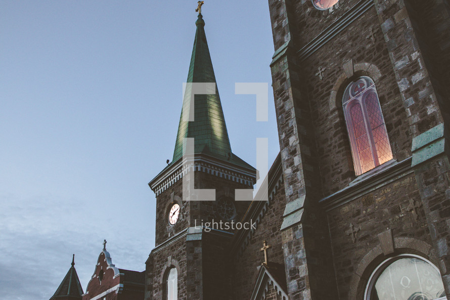 church steeple in the evening 