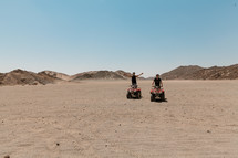 four wheeling in a desert in Egypt 