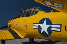 old yellow airplane