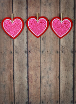 hearts on clothespins 