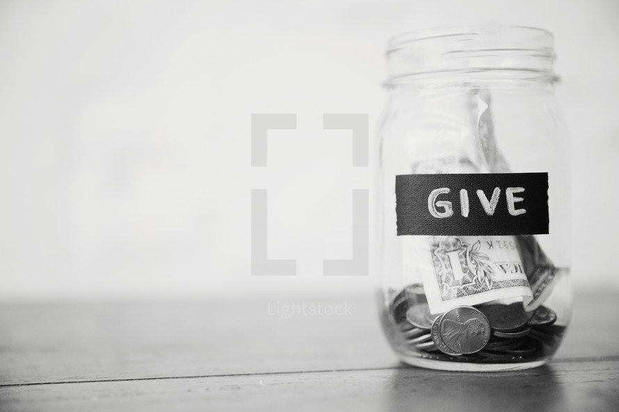 Give money jar 