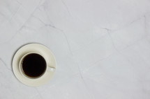 cup of coffee on a white background 