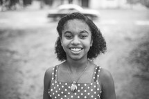 a happy African American teen girl 