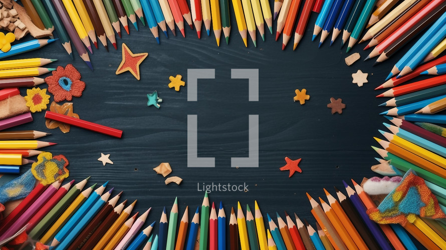 Back to school pencil with copy space background