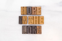 hope in the lord 
