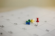 tack on a calendar for tax day 