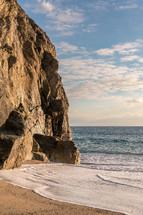 rock cliff on Bretagne Beach 