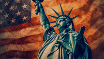 Statue of Liberty American background for Independence Day