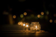 candle and bokeh light 