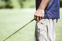 a man golfting 