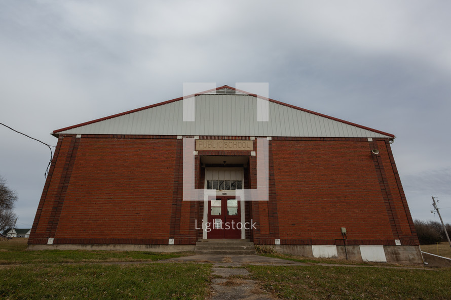Red, brick public school building