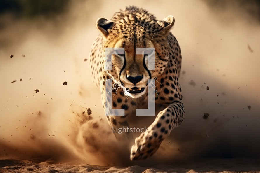 A cheetah running