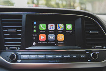 apps on a vehicle dashboard 