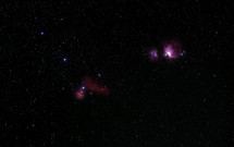Wide view of four nebulae in deep space