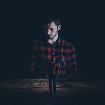 portrait of a man in a flannel shirt 