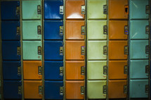 lockers at a bowling alley