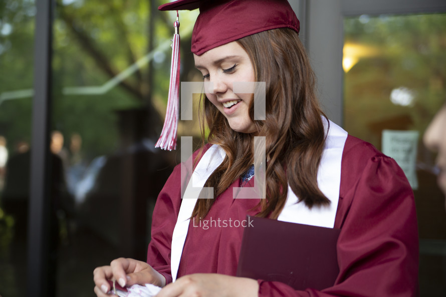 teen on graduation day 
