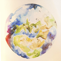 watercolor Earth 
