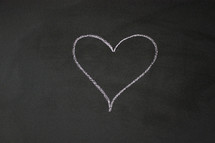 heart on a chalkboard 