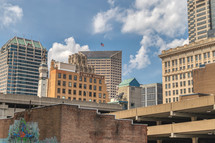 City skyline of downtown urban Indianapolis