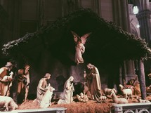 Nativity scene in a cathedral 