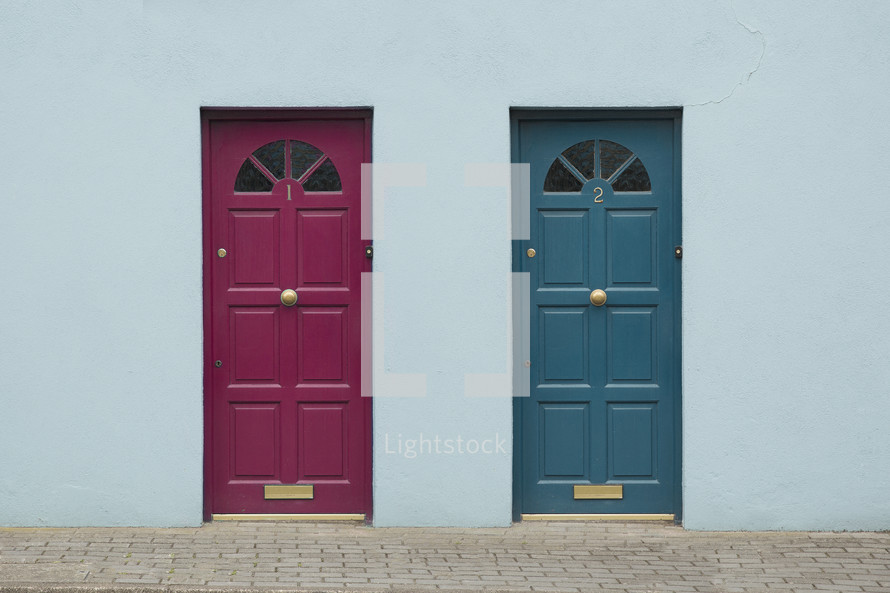two colorful doors 