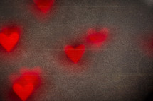 abstract red heart shaped background.