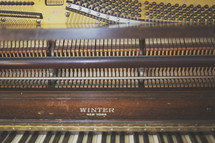 old vintage acoustic piano