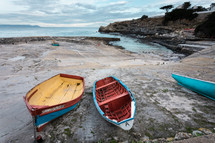 boats on a shore 