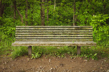 wooden bench outdoors 