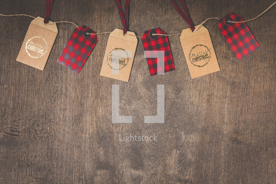 gift tags on twine 
