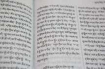 Indian bible translation closeup.
