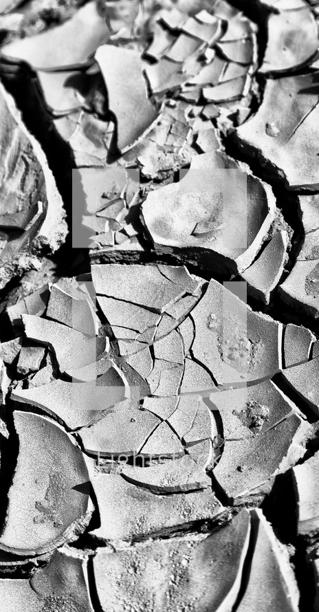 cracks in clay soil 