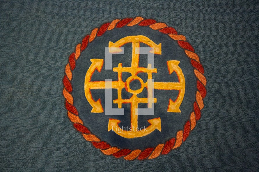 nautical symbol on a carpet 