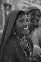 a smiling woman in India 