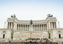 National monument to king Viktor Emanuel II. and monument of the unknown soldier at the Piazza Venezia in Rome