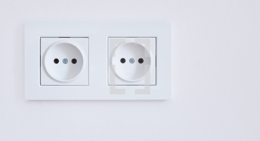 White Electrical Outlets on the wall