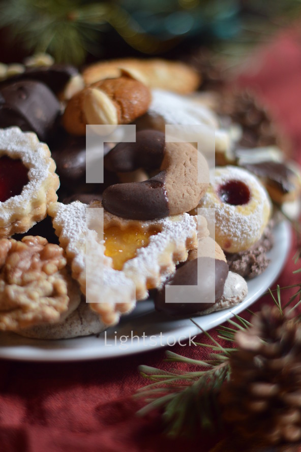 christmas cookies on a plate 