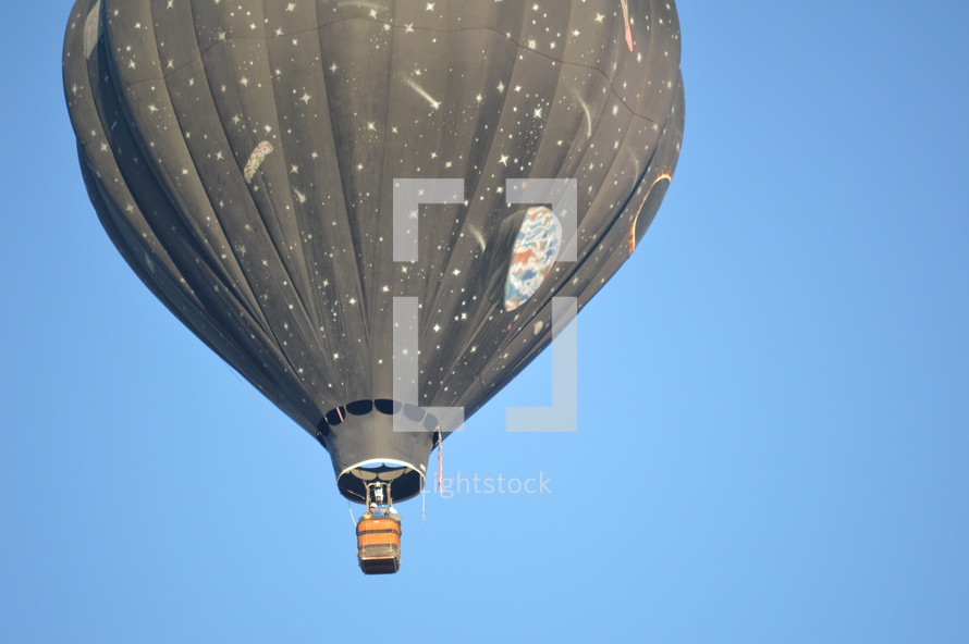 space themed hot air balloon 